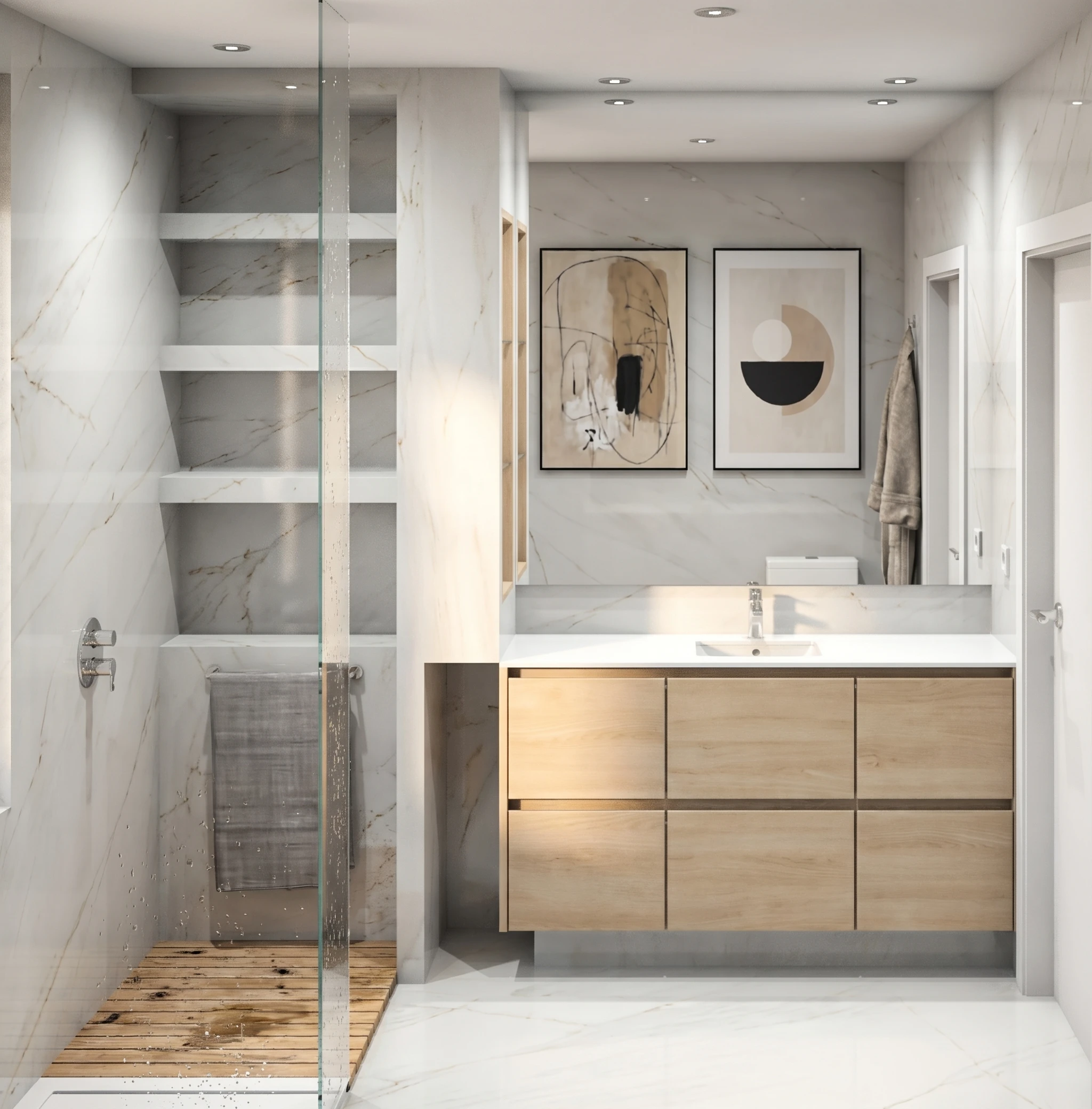 Joinery detail from the Bathroom in Porto project